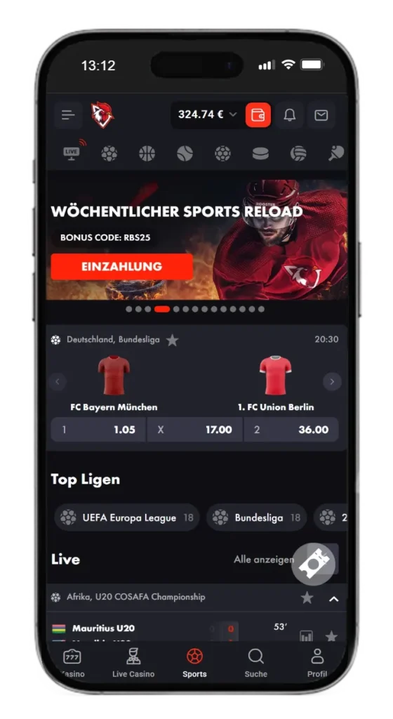 Wetten beim Wettanbieter ohne Wettsteuer RoosterBet