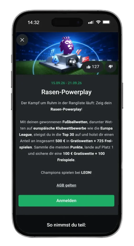 Sportwetten Bonus bei Leonbet